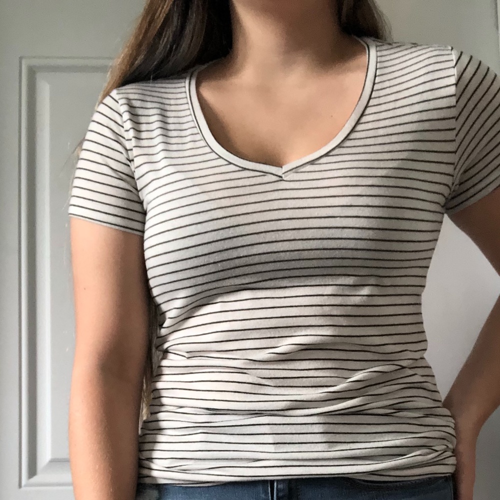 Black and White Striped Shirt
